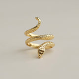 Adjustable Gold Snake Ring