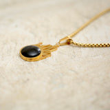 Fire w/ Black Onyx Necklace - cyclicalind