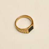 Black Square Signet Ring