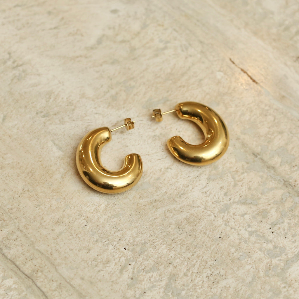 連休sale R.ALAGAN/SMALL PUFFY HOOPS(GOLD) R.ALAGAN 