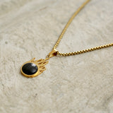 Fire w/ Black Onyx Necklace - cyclicalind