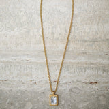 Solitaire Square Necklace