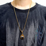 Fire w/ Black Onyx Necklace - cyclicalind