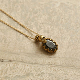 Twin Skull with Jewel Necklace