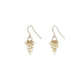 Chain Grape hook earrings - Gold