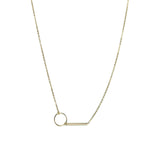 Gold Filled Circle and Bar Necklace Alternate