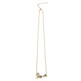 Large Yellow Gold Love Letter Necklace Closure