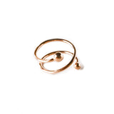 Double Ball Spiral Ring