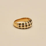 Checkered Dome Ring