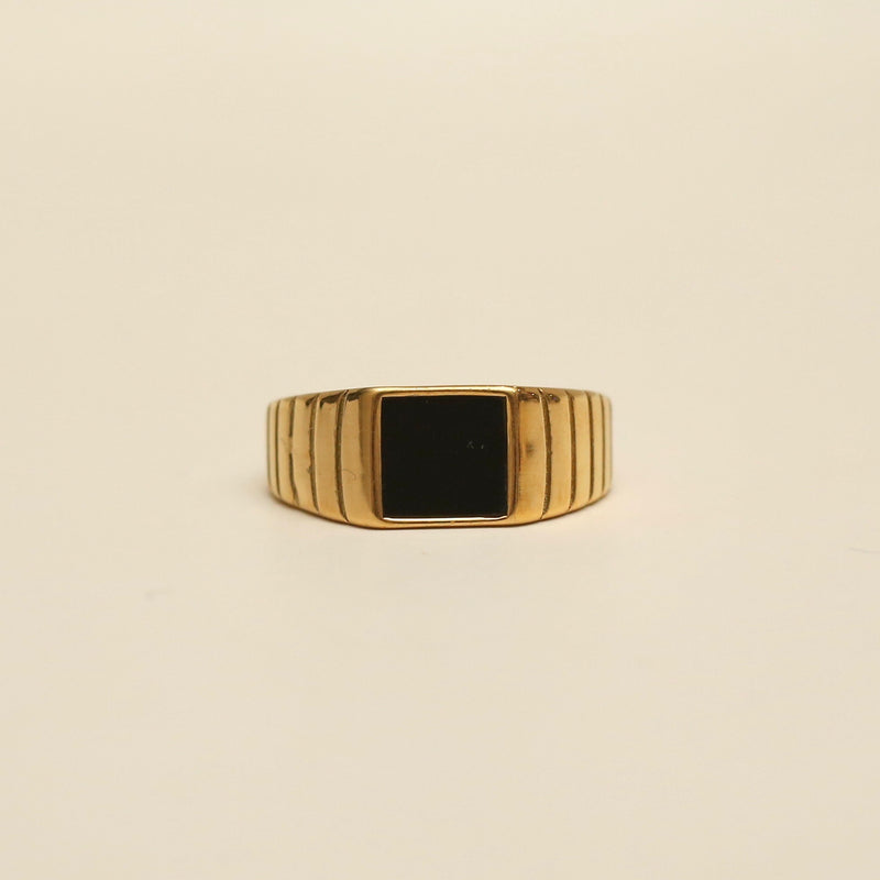 Black Square Signet Ring