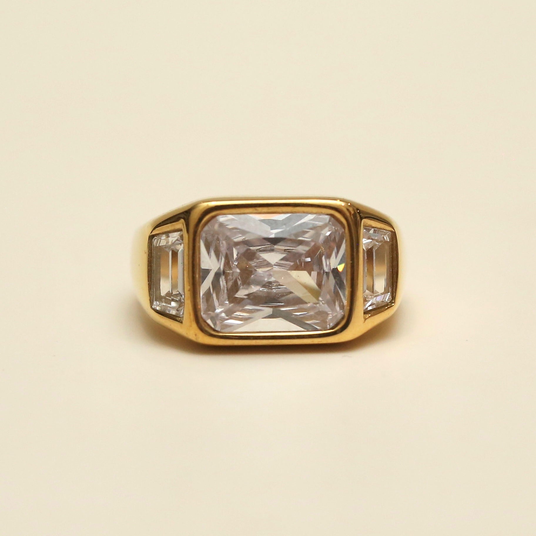 Bling Square Stone Signet Ring – cyclicalind