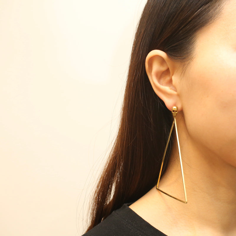 Skull w/ Triangle Drop Earrings