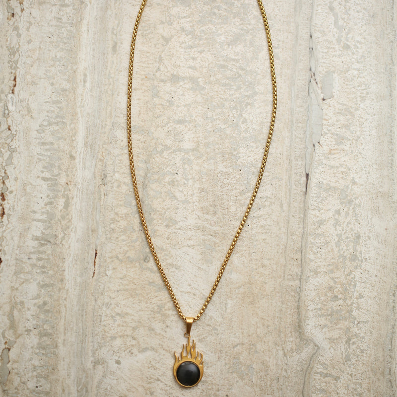 Fire w/ Black Onyx Necklace