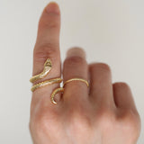 Adjustable Gold Snake Ring