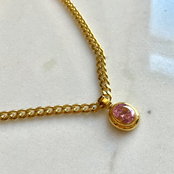 Pink sparkling Necklace