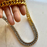 Two-tone Cuban Chain Chocker Necklace
