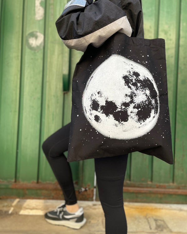 Moon Eco Canvas Tote Bag