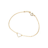 Gold geometry triangle chain bracelet