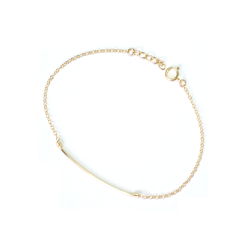 Curved Wire 14K Gold Filled Bracelet