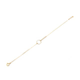 Circle and Bar 14k Gold Filled bracelet at an alternate angle