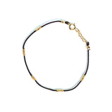 Black Silk with Gold wire bracelet