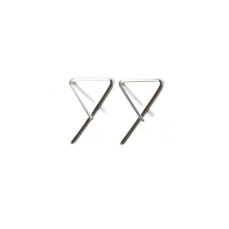 3D Triangle Wire Earrings