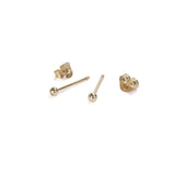 Small Gold Filled Ball Earrings with posts out