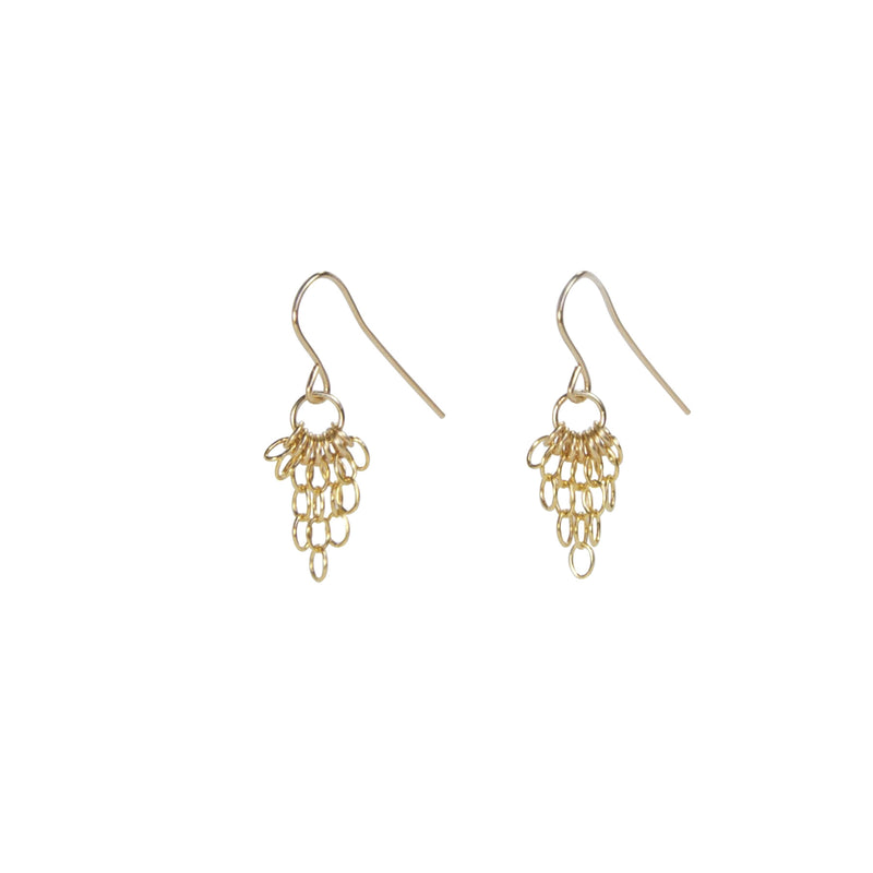 Chain Grape hook earrings - Gold