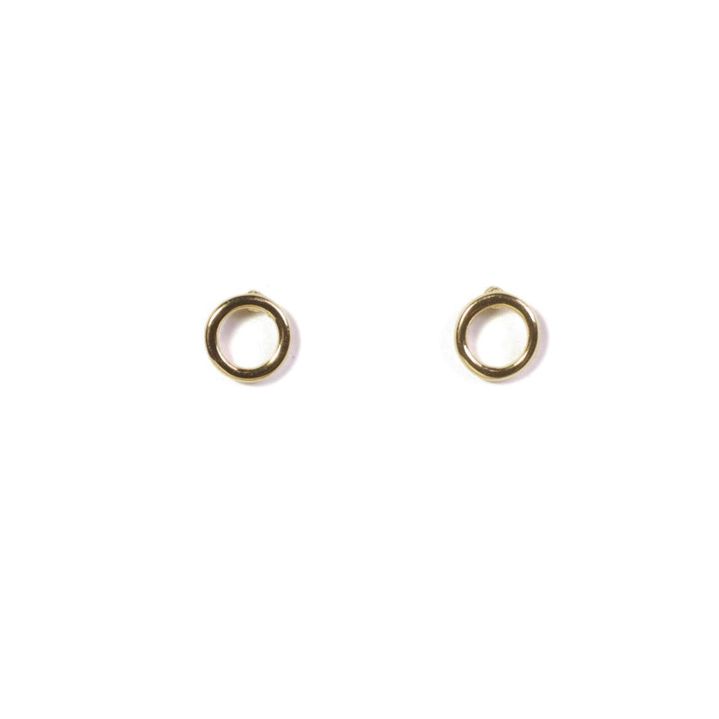 Simple Donut Earrings - yellow gold 