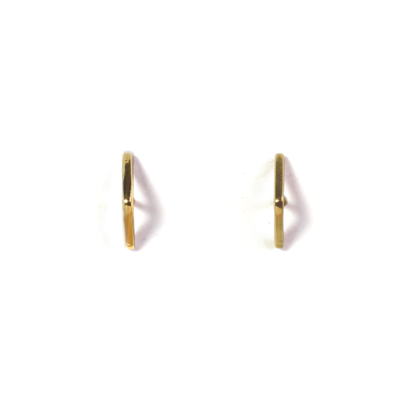 Arrow Bar Earrings - Yellow Gold