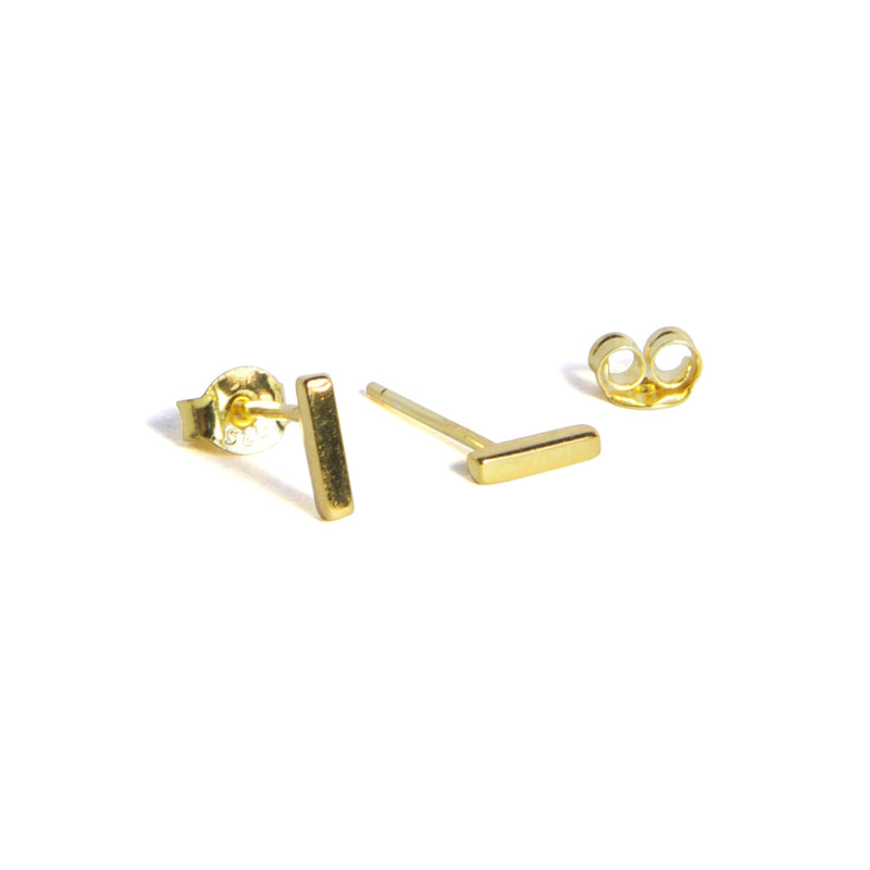 Small Bar Earrings Alternate - Yellow gold