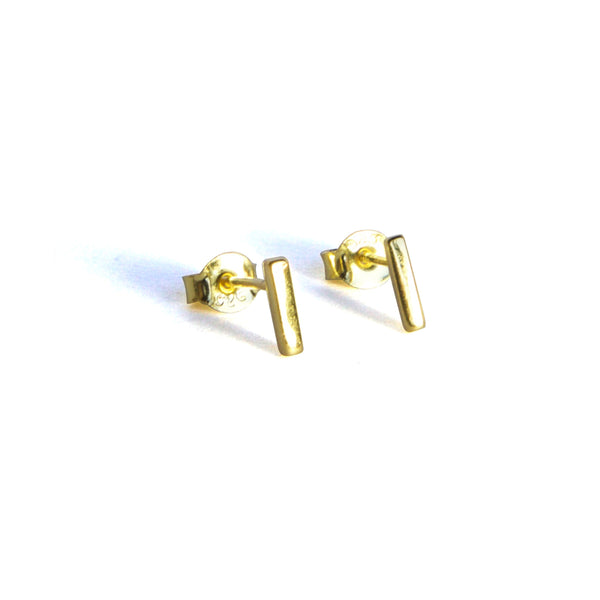 Small Bar Earrings - Yellow gold