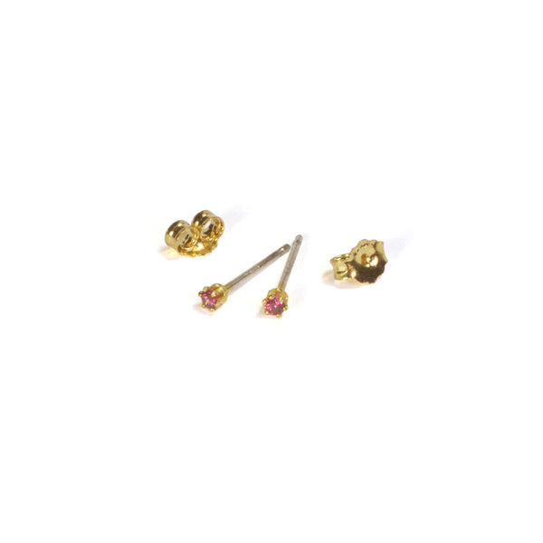 Swarovski Crystal Stud Earrings with posts - Pink