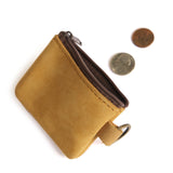 Small Suede Coin Purse Open