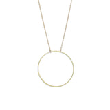 Brass Large Circle Long Necklace