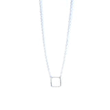 Silver Geometry Square Necklace
