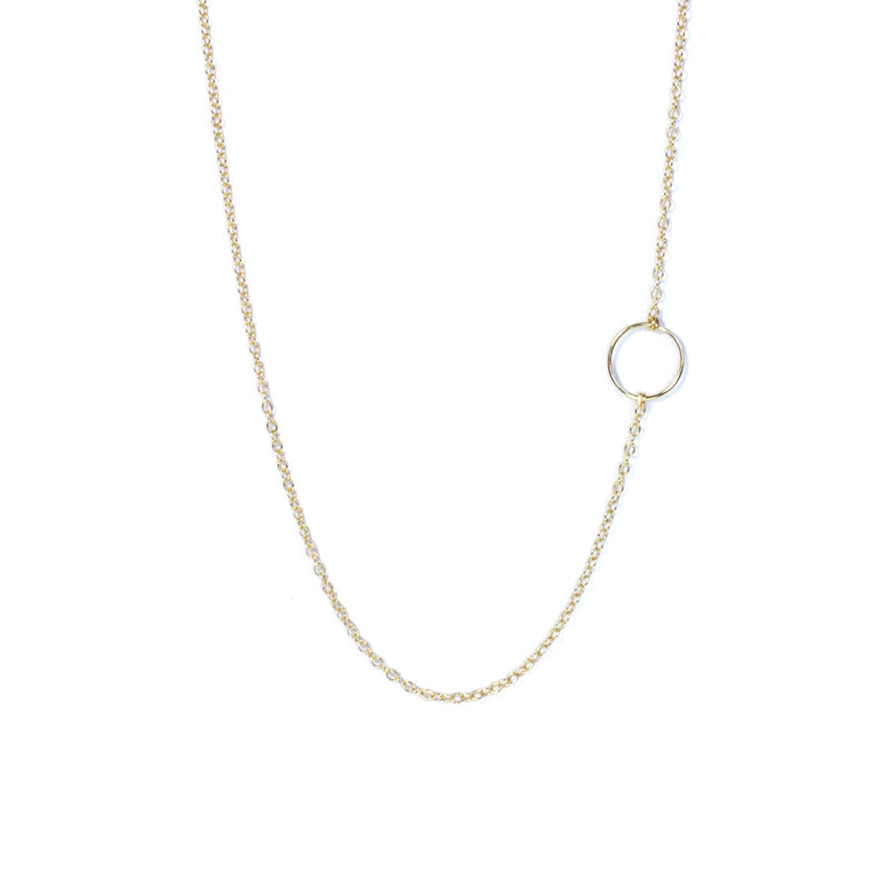 Different view of Gold Geometry Circle Necklace