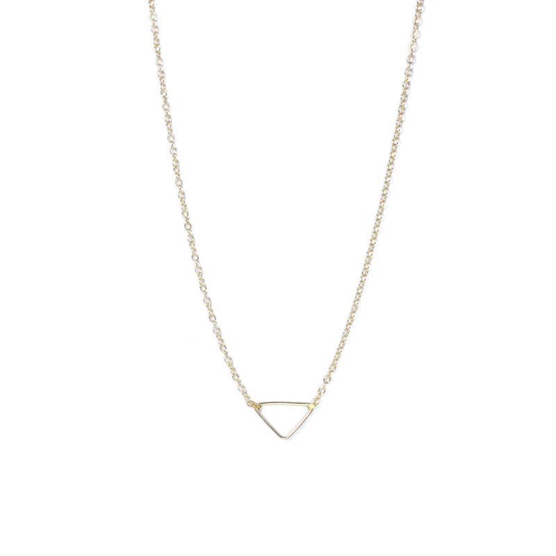 Gold Geometry Triangle Necklace