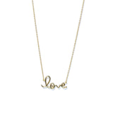 Large Yellow Gold Love Letter Necklace