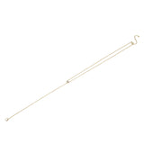 One CZ Lariat Yellow Gold Necklace Closure