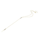 Bar Lariat Yellow Gold Necklace Closure