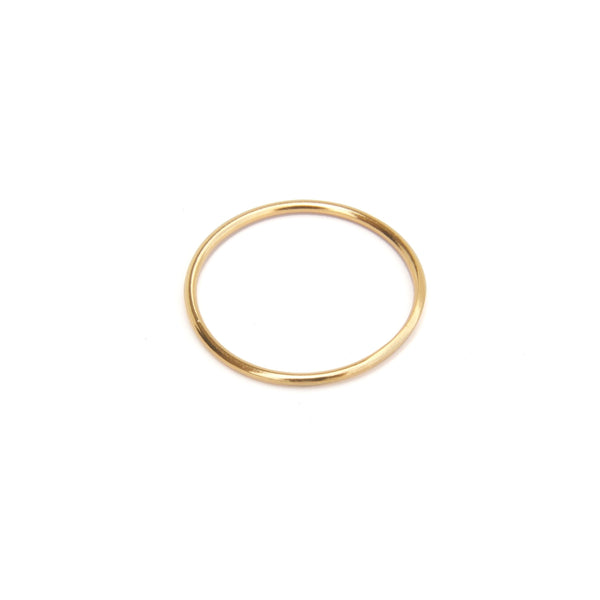 Plain yellow gold ring