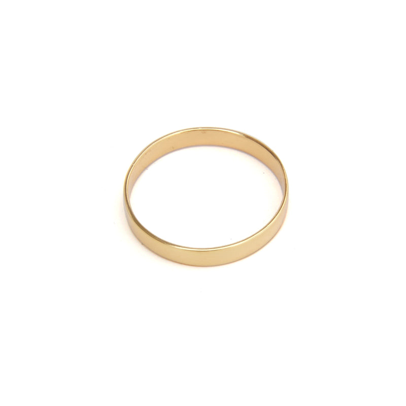 Plain 3mm plain band yellow gold ring
