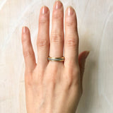 Brushed Texture on Gold Band Ring