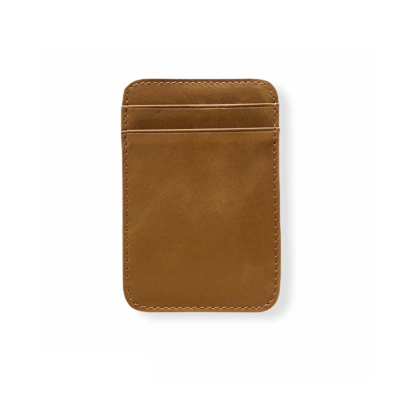 Fine Leather Card Wallet | Camel
