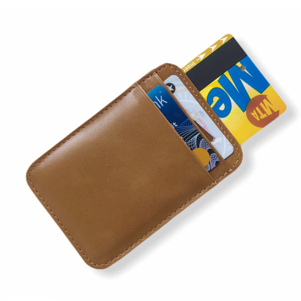 Fine Leather Card Wallet | Camel