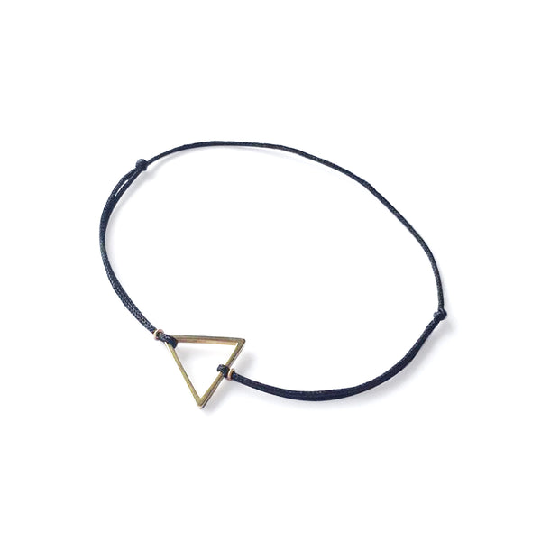 Triangle Brass Bracelet | Navy