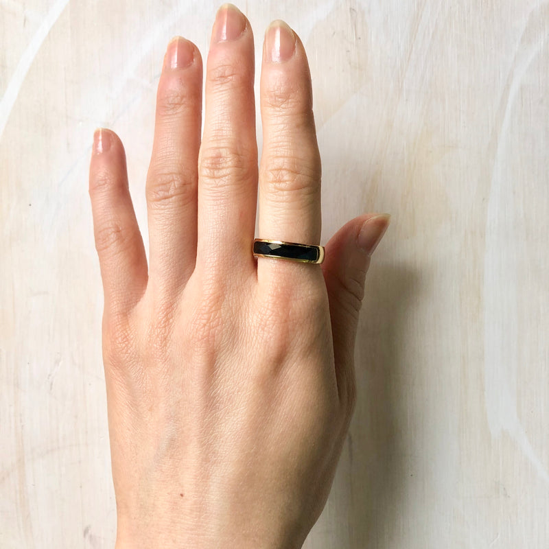 Black Jewel Band Ring
