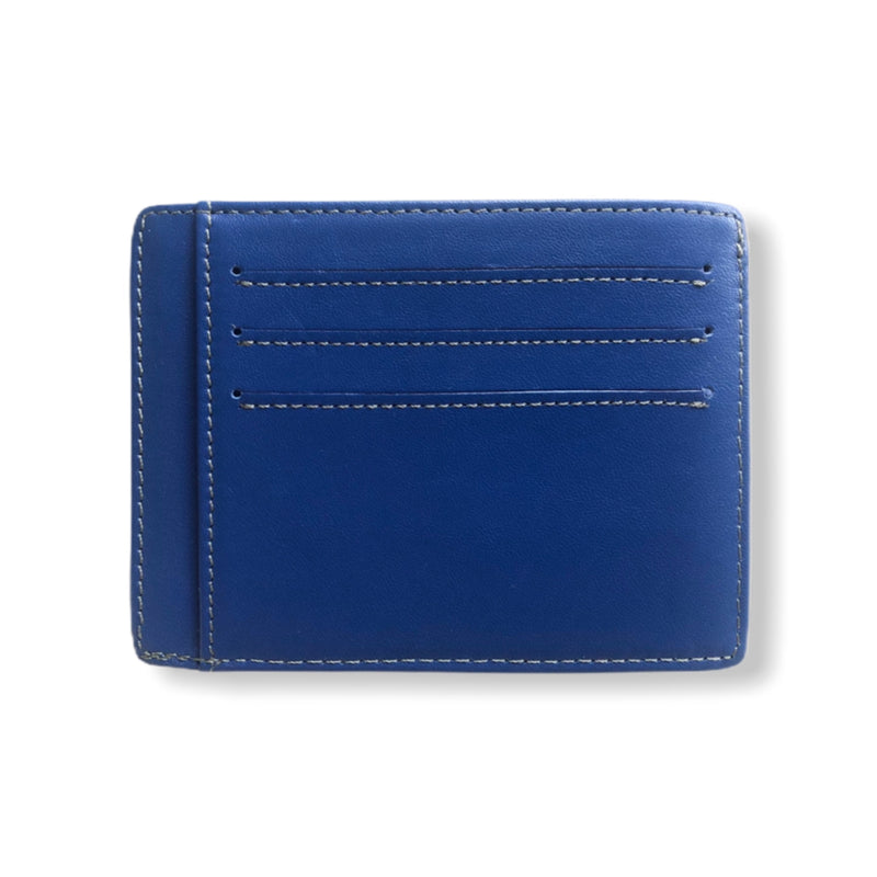 Leather Card Wallet | Navy Blue