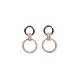 Pave Double Circle Earrings